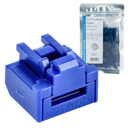 Blokada portu LAN RJ45 zestaw 100szt. bez klucza SmartKeeper NL03P2DB